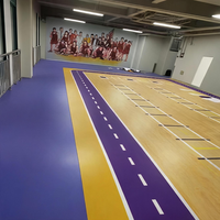 Revêtement de sol sportif en PVC Runsure, solution d'installation rapide et écologique pour gymnases scolaires, adapté au marché américain, garantie 10 ans