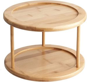Bamboo Revolving Spice <b>Rack</b> Functional Shelf <b>Kitchen</b> <b>Rack</b> - Product Image 2
