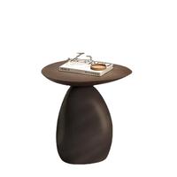 Table basse en noyer massif wabisabi Table centrale ovale et rotative tournée Meubles de salon Table d'appoint pour balcon