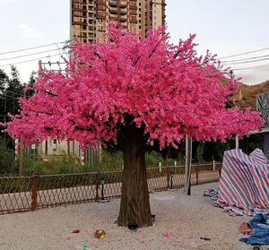 Arbres de cerisier Sakura en fibre de verre résistants aux UV, design personnalisé fait main, haute simulation, pour décoration extérieure de mariage - Product Image 1