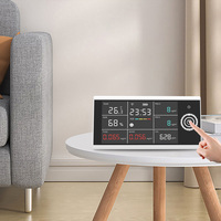 Tuya WIFI 10-en-1 capteur multifonction qualité de l'air température humidité moniteur dioxyde de carbone PM2.5/10 HCHO TVOC détection AQI