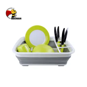 Beeman Hot pieghevole pieghevole cucina lavaggio scolapiatti scolapiatti cestello colino Rack