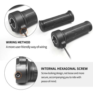 Acelerador de Puño Completo para Bicicleta Eléctrica WUXING 192X de 3 Pines 12V-72V para Manillar Derecho con Conector SM Impermeable para Escúter Eléctrico - Product Image 4