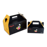 Impresión de diseño personalizado, cajas de embalaje plegables de papel de grado alimenticio, para guardar pollo fritado con mango