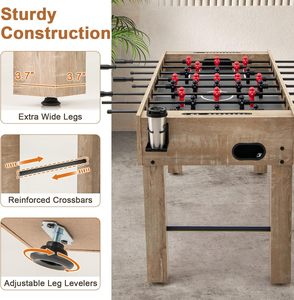 <span class=keywords><strong>Mesa</strong></span> <span class=keywords><strong>de</strong></span> Futbolín <span class=keywords><strong>de</strong></span> tamaño completo <span class=keywords><strong>de</strong></span> 54 pulgadas para adultos <span class=keywords><strong>y</strong></span> niños para competiciones <span class=keywords><strong>de</strong></span> piscina incluye 2 balones <span class=keywords><strong>de</strong></span> fútbol 2 portavasos plegables para uso doméstico - Product Image 4