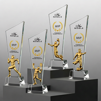 Trofeo de Baloncesto de Cristal Óptico Pulido Personalizado con Logotipo Grabado e Impresión UV, Premios Noble
