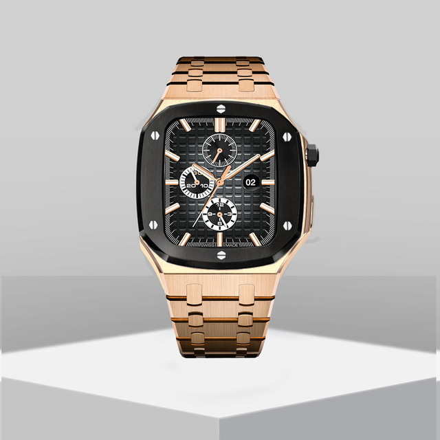 Stock Custom Fashion Smart apple Watch Luxury Steel Case for Apple Watch Series 7/6/5/4 Bands