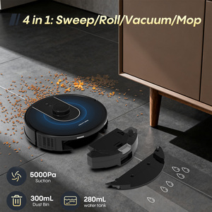 Robot aspirateur 3-en-1 humide/sec 5000 Pa avec gyroscope, nettoyage automatique, serpillière, pour maison, garage, hôtel, extérieur, à batterie - Product Image 5
