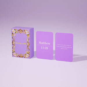Cartes à jouer personnalisées d'impression de haute qualité, style frais, cartes de versets bibliques, cartes de prière saintes en carton de luxe avec boîte - Product Image 2