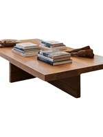Table basse en bois massif durable de style Wabi-Sabi moderne, scandinave et japonais, pour salon, B&B, table à thé, meubles pour petit appartement