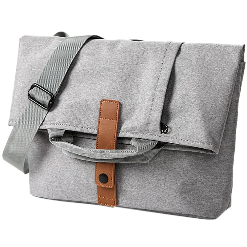 Fashion office Canvas 14 Inches Waterproof Messenger back Bag Men Laptop crossbody tote Bags for boys