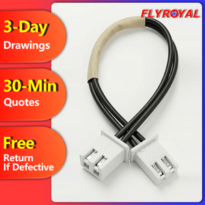 Rangkaian Kabel Kustom Profesional XH2.5mm Pitch 2 Pin 26AWG dengan Selubung Anyaman untuk Koneksi Daya Industri - Product Image 1