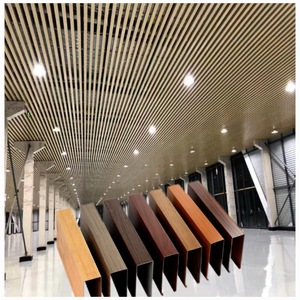 Không thấm nước hình chữ U nhôm vách ngăn Trần tùy chỉnh màu kim loại dải sơn tĩnh điện hoàn thiện lưới Trần đục lỗ - Product Image 4