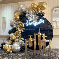Décorations de mariage Rocan, socle de gâteau, table, piédestal en métal blanc, tabouret de bar doré