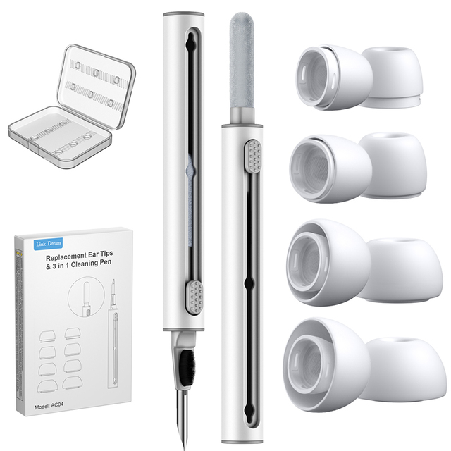 Earbuds Cleaning Pen Wireless Earphone Cleaner Kit Replacement Earbud Eartip Silicone Ear Tips for AirPods Pro 2nd Generation
