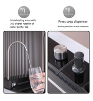 EIOIOL Grande fente unique LED affichage numérique évier de cuisine multifonction anti-rayures lave-gobelet distributeur de savon fait à la main