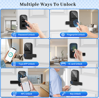 Serrure connectée intelligente Tuya WiFi pour maison, avec conversion vocale 9 langues, capteur d'empreintes digitales semi-conducteur, pour maison intelligente