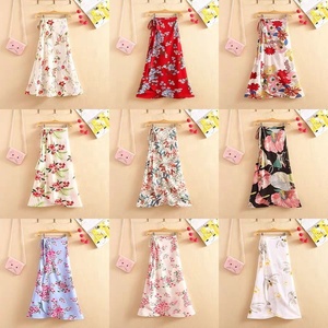 DJT Mujer <span class=keywords><strong>Pull</strong></span> On Elástico Cintura Plisada A-line Faldas de gasa Ruffle Hem Midi <span class=keywords><strong>Falda</strong></span> - Product Image 6