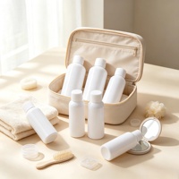 Bouteille ronde rechargeable en PET blanc de 300 ml, unique, pour les soins de la peau, les soins capillaires, le savon liquide, le gel douche, emballage cosmétique créatif