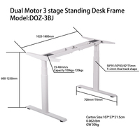 Postes de travail de bureau modernes assis debout réglable en hauteur réglable contrôleur de bureau Table élévatrice réglable bureau en hausse