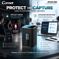 Comet RP300 PRO Haut-parleur intelligent Bluetooth Dispositif audio à ultrasons pour la confidentialité Anti-enregistrement vocal Enregistreur de réunion IA OEM ODM