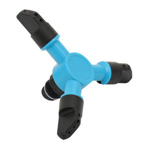 หัวฉีดน้ำแบบสามขา Huabangshi รุ่น Impact Sprinkler 360 องศา ขับเคลื่อนด้วยเฟือง พลาสติก สำหรับรดน้ำสวน สีฟ้า สีเขียว - Product Image 1
