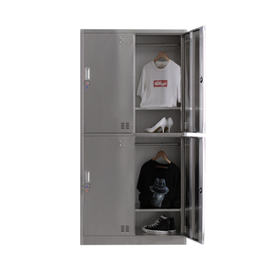 Armoire de rangement 4 portes en acier inoxydable pour atelier de gym armoire en métal - Product Image 4