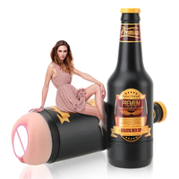 10 Vibrationsmodi Männer-Masturbator Maschine in Bierflaschenform Vaginal Echte Sexspielzeuge für Männer Vibrator Masturbations-Pussy für Erwachsene