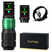 Stylo de tatouage sans fil professionnel TREX ANKY 1800mAh avec course réglable de 2,3 à 4,2 mm, double batterie, idéal pour les débutants