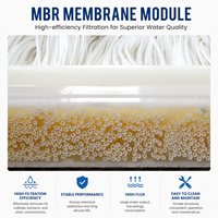 Module de membrane MBR à fibres creuses en PVDF personnalisé OEM, pompe moteur 5000L/heure, traitement des eaux usées à grande échelle