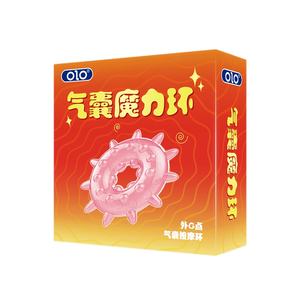 OLOシリコンデュアルコックリング、超ハードエレクションのための男性のためのペニスリング大人のおもちゃより大きなサイズと心を吹くオルガスム - Product Image 1