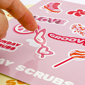 Adesivi personalizzati personalizzati stampa adesivi impermeabili Pvc vinile carta Logo Glitter Kiss Cut adesivi foglio per bambini - Product Image 2