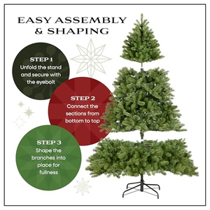 6ft/7ft/8ft Pre-lit Artificial Tree <b>Fire</b>-proof PE Christmas Tree with Lights <b>LED</b> Christmas Decorations Arbol De Navidad - Product Image 4