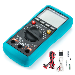 Multímetro digital con pantalla LCD, probador de corriente de voltaje AC/DC, capacitancia de temperatura, batería manual, rango automático - Product Image 1