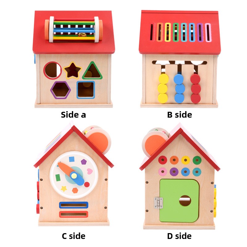 Wooden Multifunctional Shape Matching Busy House preview 4