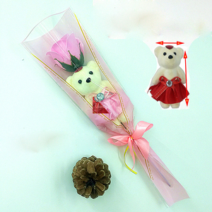 AYOYO nuevo superventas regalo del Día de <span class=keywords><strong>la</strong></span> madre solo Mini oso de peluche ramo <span class=keywords><strong>Rosa</strong></span> jabón flores - Product Image 3