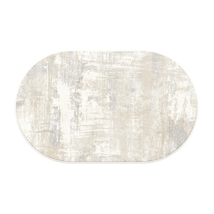 Alfombra de Baño Ovalada Minimalista, Imitación de Cachemira, Antideslizante, Absorbente, para Uso Doméstico, con Patrón Abstracto a Rayas, para la Entrada - Product Image 5