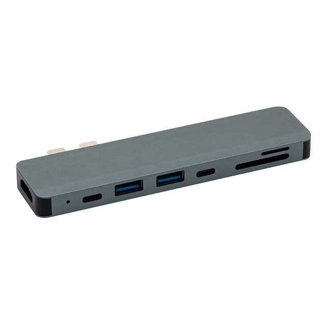7 in 1 USB3.0 Type-C Hub 4K HDTV SD TF PD Power Delivery Charger Video Docking Station