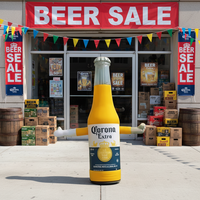Modèle gonflable géant personnalisé pour l'extérieur, commercial, pour les bars, les événements et les promotions, avec un geste de la main pour montrer une bouteille de bière