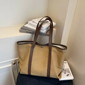 <span class=keywords><strong>Sac</strong></span> fourre-tout en toile vintage grande capacité pour femme, idéal pour la vie quotidienne, les étudiants, le shopping, le travail et les loisirs - Product Image 3
