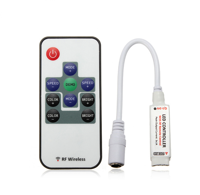 RF11 Dimmers DC5V 12V 24V Wireless IR Remote App Controller for Single Color Rgb Led Light Strip