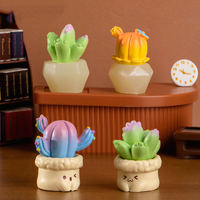 Nouveau design créatif mignon Simulation Cactus plante Figurines bureau Mini ornements jardin décorations accessoires