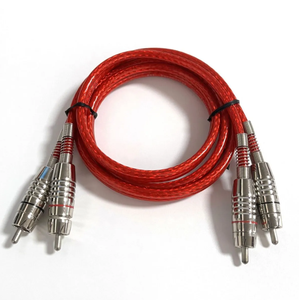 Metal Shell 1RCA Male To 2RCA Female Y Splitter <b>Cable</b> Nickel Plated Plug Car Audio HIFI RCA Signal Adapter Cord - Product Image 1