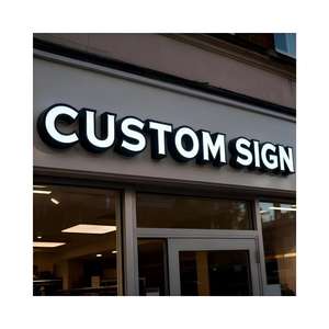 Signalisation extérieure imperméable pour bâtiments, lettres en acier inoxydable 3D, capuchon de finition en métal, enseigne en canal, 7 cm d'épaisseur, retourne la lumière vers l'avant, enseigne LED - Product Image 2