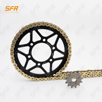 Nouvelle Vente en Gros Directe d'Usine SFR - Ensemble Chaîne et Pignon Métalliques Série 520 pour Moto Nighthawk 250/Suzuki DR200SE