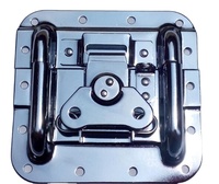 Kit de quincaillerie avec poignée en métal noir chromé pour flight case TV, avec contreplaqué stratifié et profilé en aluminium