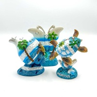 Sculpture de tortue en résine peinte à la main avec logo personnalisé, objet de collection artistique, thème de la mode, souvenir touristique