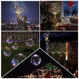 Ballons Bobo LED Lumineux 3 Niveaux avec Guirlandes LED Clignotantes Ballons Hélium pour Décorations de Fête Noël Mariage Anniversaire - Product Image 5