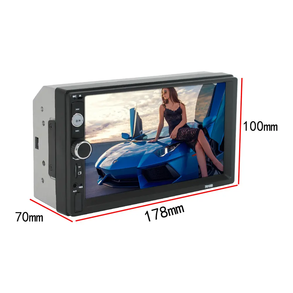 2din 7 inch 480 * 800 IPS Android car video monitor tv display MP4 MP5 radio car dvd player