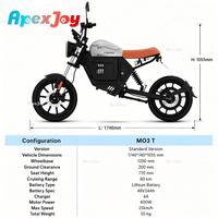 Bicicleta Eléctrica Apexjoy TROMOX-M03T, 400W, 48V24Ah, Alcance de 80km, 25km/h, Cuadro Ligero de 55kg, Aplicación Inteligente, GPS, Anti-Robo de Fábrica